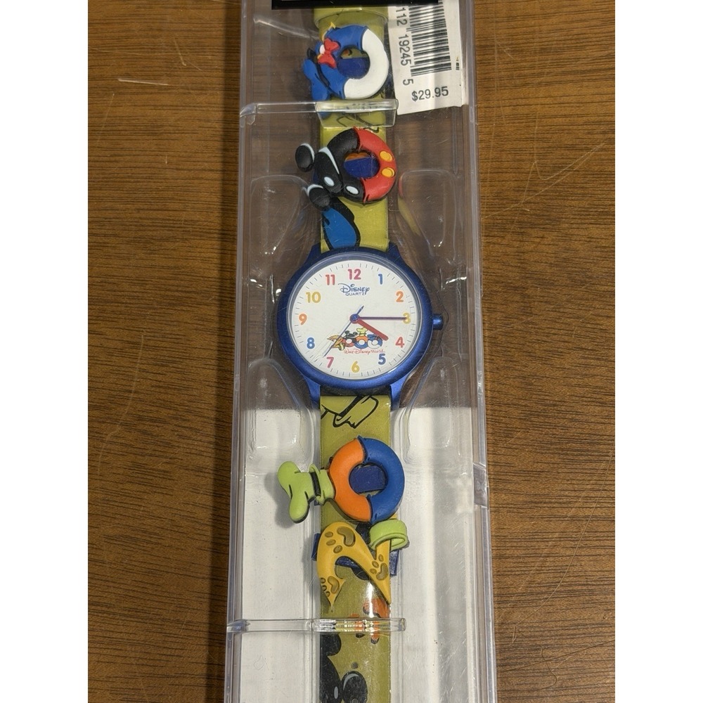 Walt Disney World Time Works 2000 Mickey Donald Goofy Pluto Wrist Watch Limited